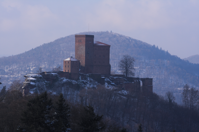 Trifels Castle in winter
