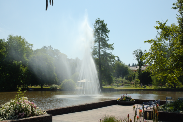 fountaine in lake